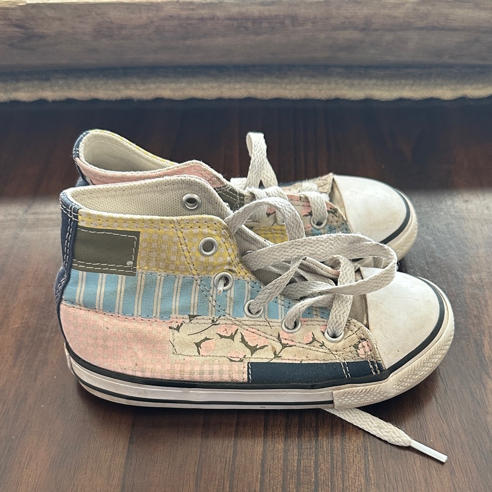 Colorful Kids High-Top Sneakers